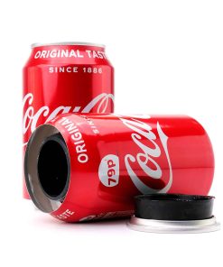 Skriti sef pločevinka Coca-Cola odprt